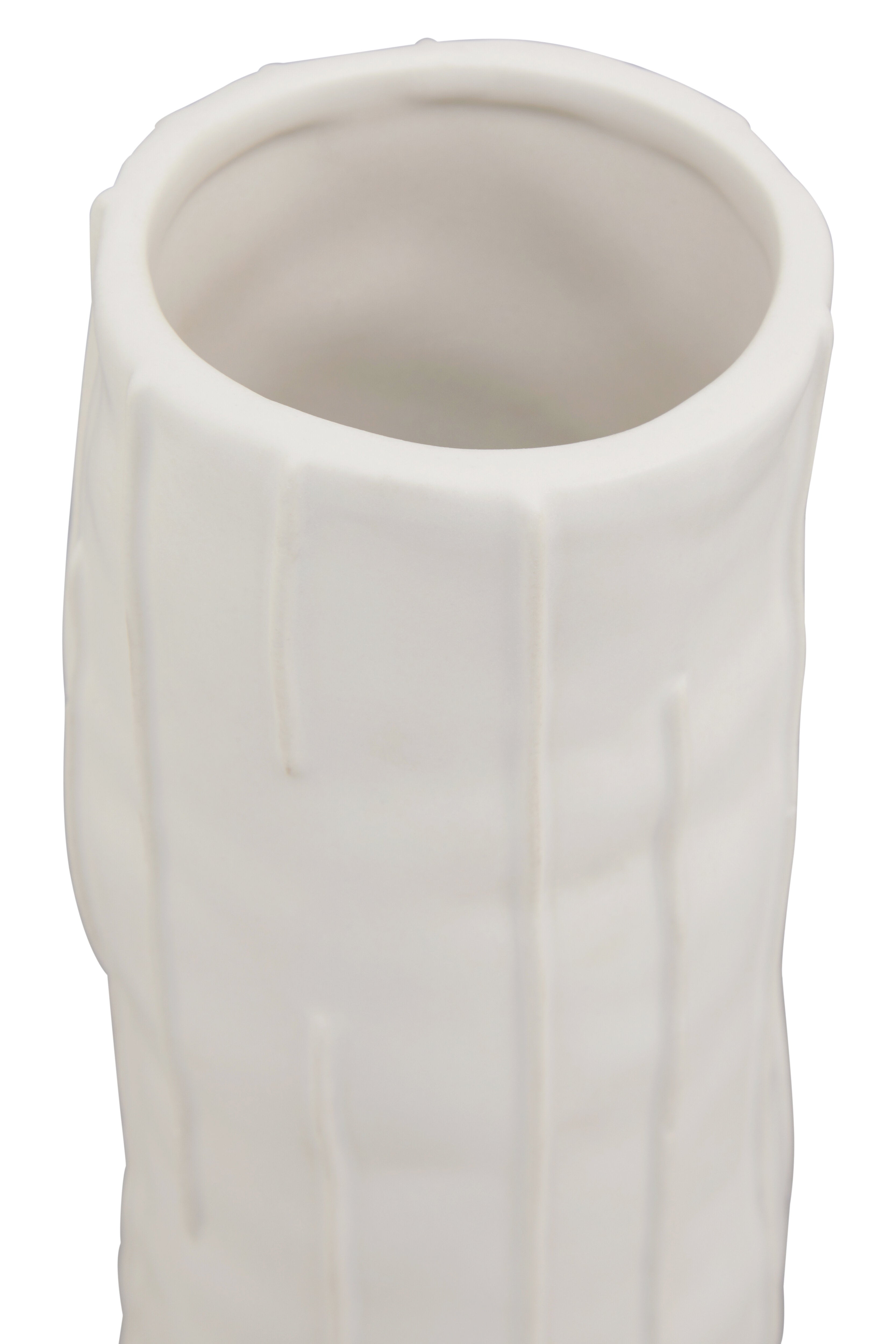 Allori Textured White Ceramic Vase Small